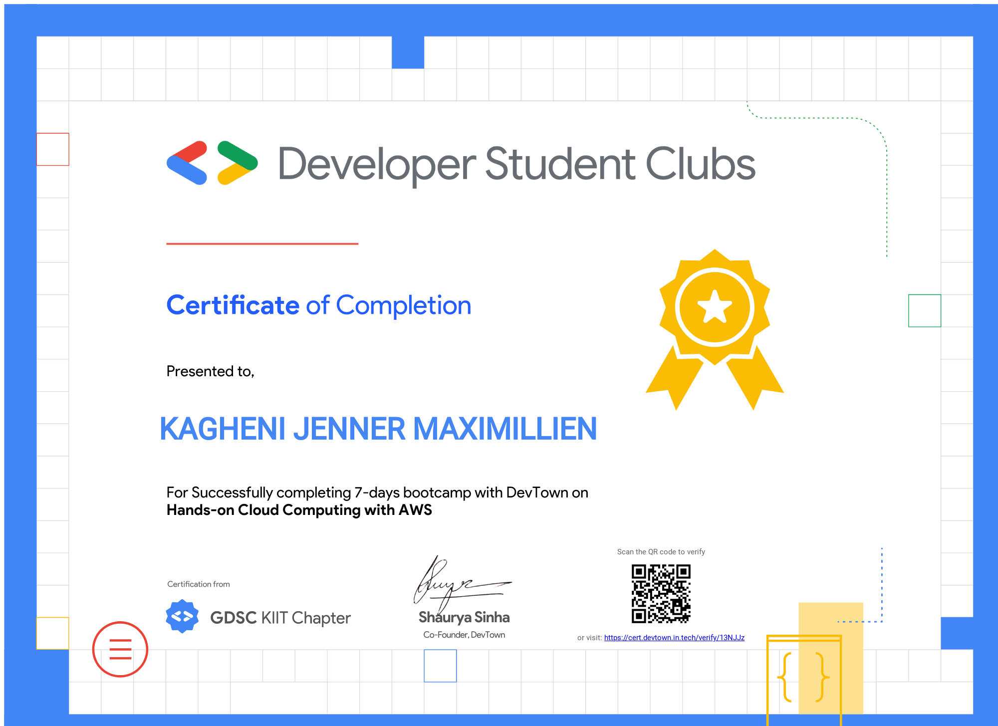Hands-on Cloud Computing with AWS by Developer Student Clubs by Google
