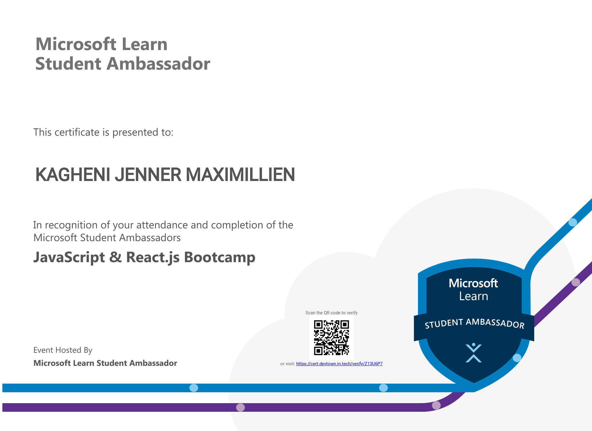 JavaScript & React.js by Microsoft Learn Student Ambassador